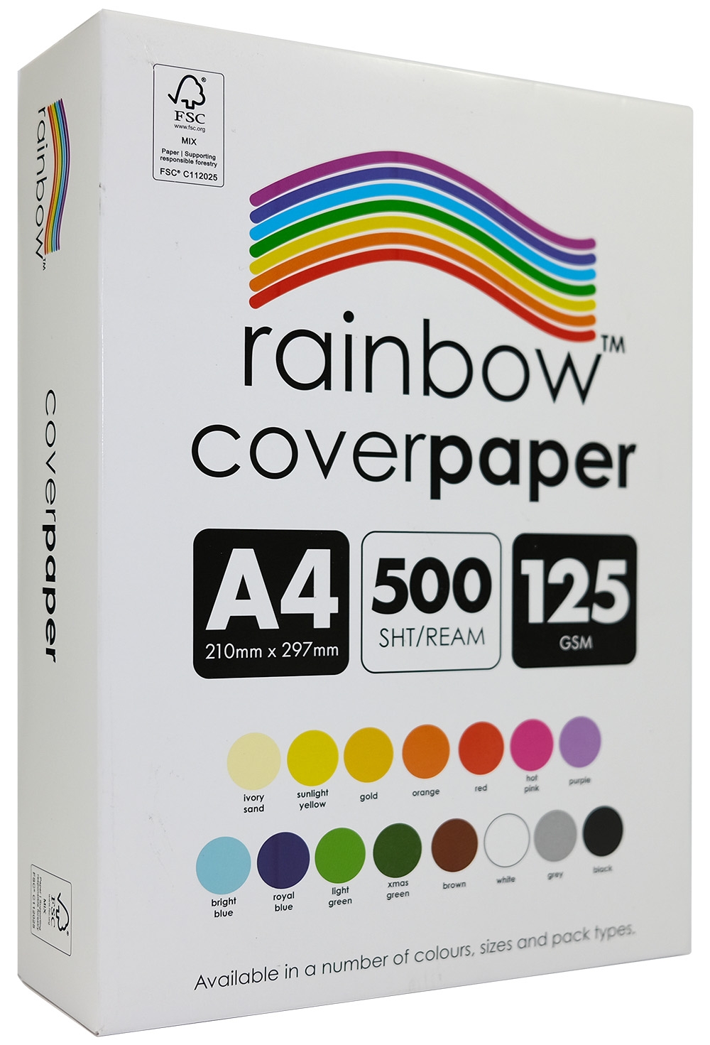 Rainbow Cover Paper A4 500 Sheets Coloured